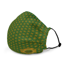 Load image into Gallery viewer, TRILLYYON - Green  - Flower Of Life Face Mask
