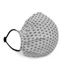 Load image into Gallery viewer, TRILLYYON - White &amp; Black - Flower Of Life Premium Face Mask