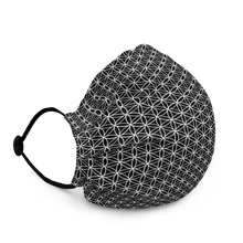 Load image into Gallery viewer, TRILLYYON - Black &amp; White  - Flower Of Life Premium Face Mask