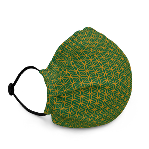 TRILLYYON - Green  - Flower Of Life Face Mask