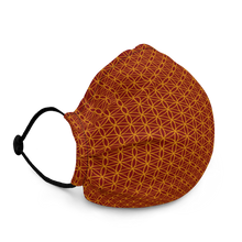Load image into Gallery viewer, TRILLYYON - Red  - Flower Of Life Face Mask