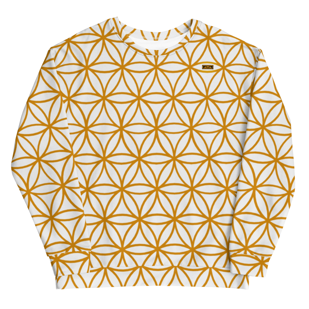 TRILLYYON - White & Gold - Flower Of Life Sweatshirts