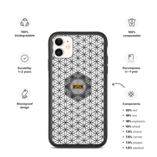 Load image into Gallery viewer, TRILLYYON - White &amp; Black - Flower Of Life Biodegradable Phone Case