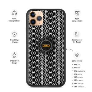 TRILLYYON - Black & White  - Flower Of Life Biodegradable Phone Case