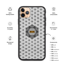 Load image into Gallery viewer, TRILLYYON - White &amp; Black - Flower Of Life Biodegradable Phone Case