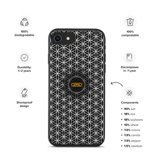Load image into Gallery viewer, TRILLYYON - Black &amp; White  - Flower Of Life Biodegradable Phone Case