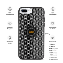 Load image into Gallery viewer, TRILLYYON - Black &amp; White  - Flower Of Life Biodegradable Phone Case