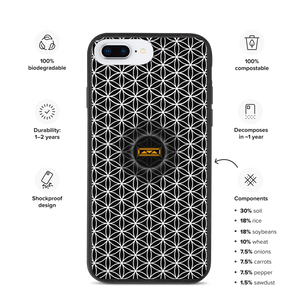 TRILLYYON - Black & White  - Flower Of Life Biodegradable Phone Case