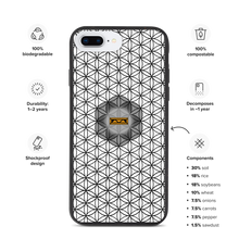 Load image into Gallery viewer, TRILLYYON - White &amp; Black - Flower Of Life Biodegradable Phone Case