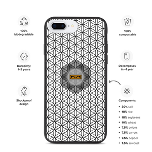 TRILLYYON - White & Black - Flower Of Life Biodegradable Phone Case