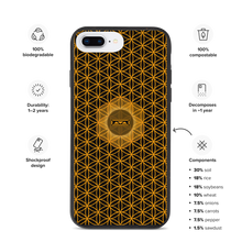 Load image into Gallery viewer, TRILLYYON - Black &amp; Gold - Flower Of Life Biodegradable Phone Case
