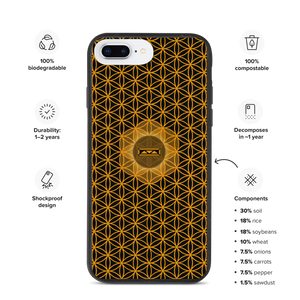 TRILLYYON - Black & Gold - Flower Of Life Biodegradable Phone Case