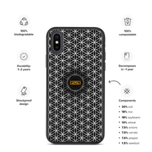 Load image into Gallery viewer, TRILLYYON - Black &amp; White  - Flower Of Life Biodegradable Phone Case