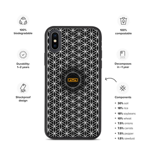 TRILLYYON - Black & White  - Flower Of Life Biodegradable Phone Case