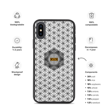 Load image into Gallery viewer, TRILLYYON - White &amp; Black - Flower Of Life Biodegradable Phone Case