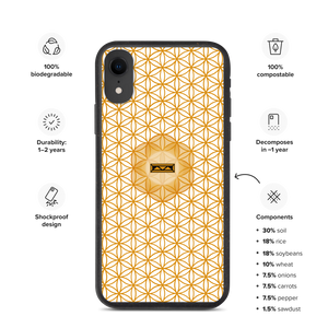 TRILLYYON - White & Gold - Flower Of Life Biodegradable Phone Case