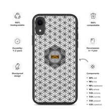 Load image into Gallery viewer, TRILLYYON - White &amp; Black - Flower Of Life Biodegradable Phone Case