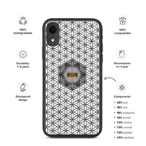 TRILLYYON - White & Black - Flower Of Life Biodegradable Phone Case