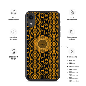 TRILLYYON - Black & Gold - Flower Of Life Biodegradable Phone Case