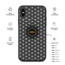 Load image into Gallery viewer, TRILLYYON - Black &amp; White  - Flower Of Life Biodegradable Phone Case