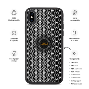 TRILLYYON - Black & White  - Flower Of Life Biodegradable Phone Case