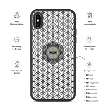 Load image into Gallery viewer, TRILLYYON - White &amp; Black - Flower Of Life Biodegradable Phone Case