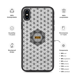 TRILLYYON - White & Black - Flower Of Life Biodegradable Phone Case