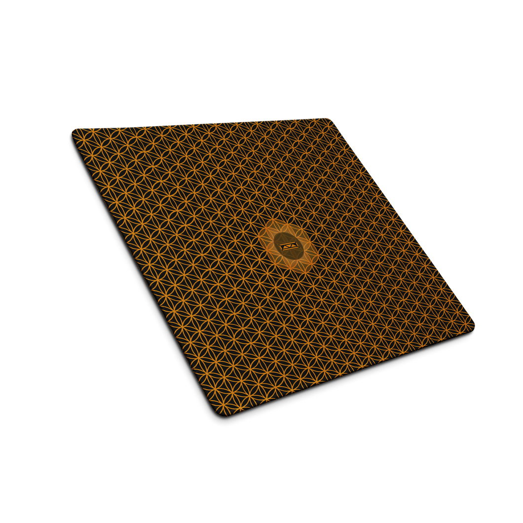 TRILLYYON - Black & Gold  - Flower Of Life Gaming mouse pad