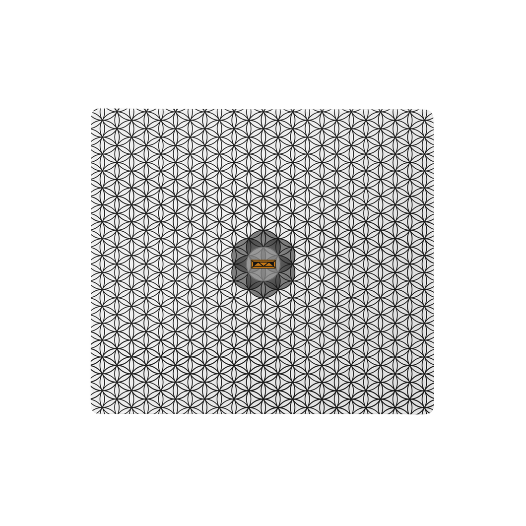 TRILLYYON - White & Black - Flower Of Life Gaming Mouse Pad