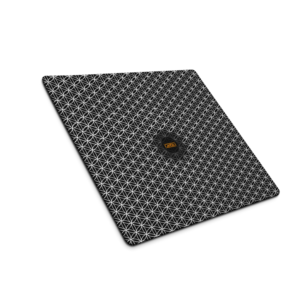 TRILLYYON - Black & White  - Flower Of Life Gaming Mouse Pad