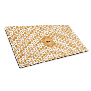 TRILLYYON - White & Gold - Flower Of Life Gaming Mouse Pad