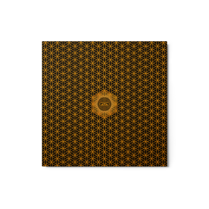 TRILLYYON - Black & Gold  - Flower Of Life Metal Print