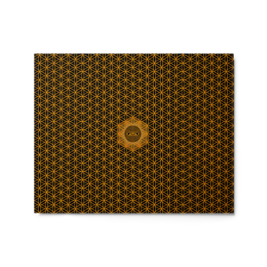 TRILLYYON - Black & Gold  - Flower Of Life Metal Print