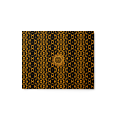 TRILLYYON - Black & Gold  - Flower Of Life Metal Print