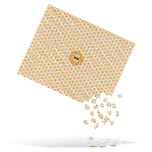 TRILLYYON - White & Gold - Flower Of Life Metal Print