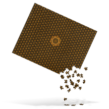 Load image into Gallery viewer, TRILLYYON - Black &amp; Gold  - Flower Of Life Jigsaw Puzzle