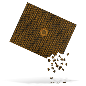 TRILLYYON - Black & Gold  - Flower Of Life Jigsaw Puzzle