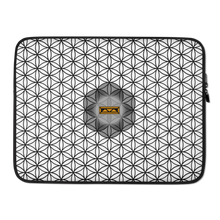 Load image into Gallery viewer, TRILLYYON - White &amp; Black - Flower Of Life Laptop Sleeve
