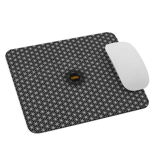 TRILLYYON - Black & White  - Flower Of Life Mouse Pad