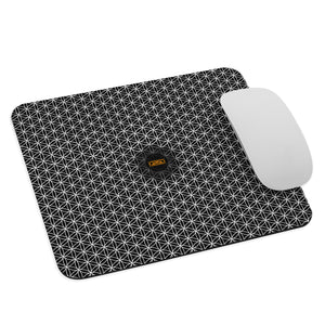 TRILLYYON - Black & White  - Flower Of Life Mouse Pad