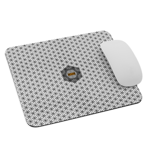 TRILLYYON - White & Black - Flower Of Life Mouse Pad