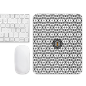 TRILLYYON - White & Black - Flower Of Life Mouse Pad