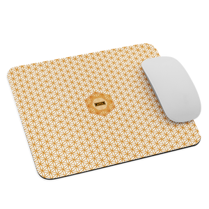 TRILLYYON - White & Gold - Flower Of Life Mouse Pad