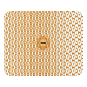 TRILLYYON - White & Gold - Flower Of Life Mouse Pad