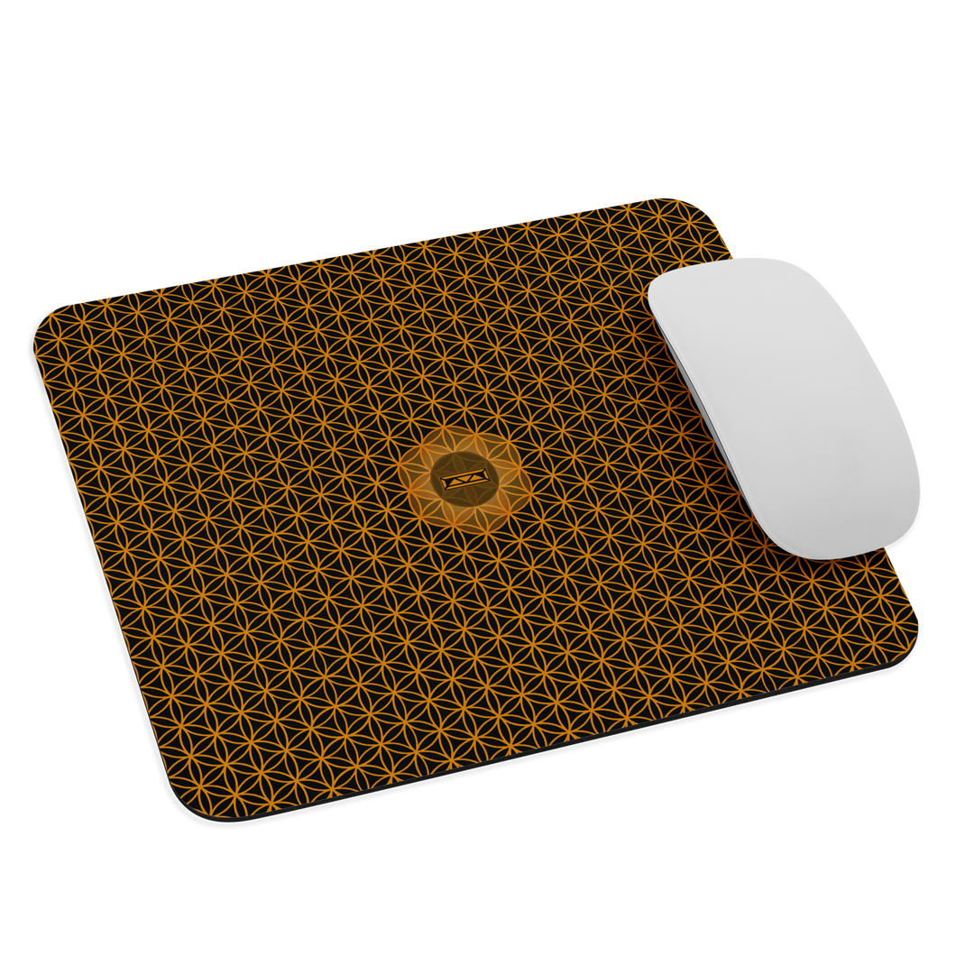TRILLYYON - Black & White  - Flower Of Life Mouse Pad
