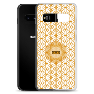 TRILLYYON - White & Gold - Flower Of Life Samsung Case