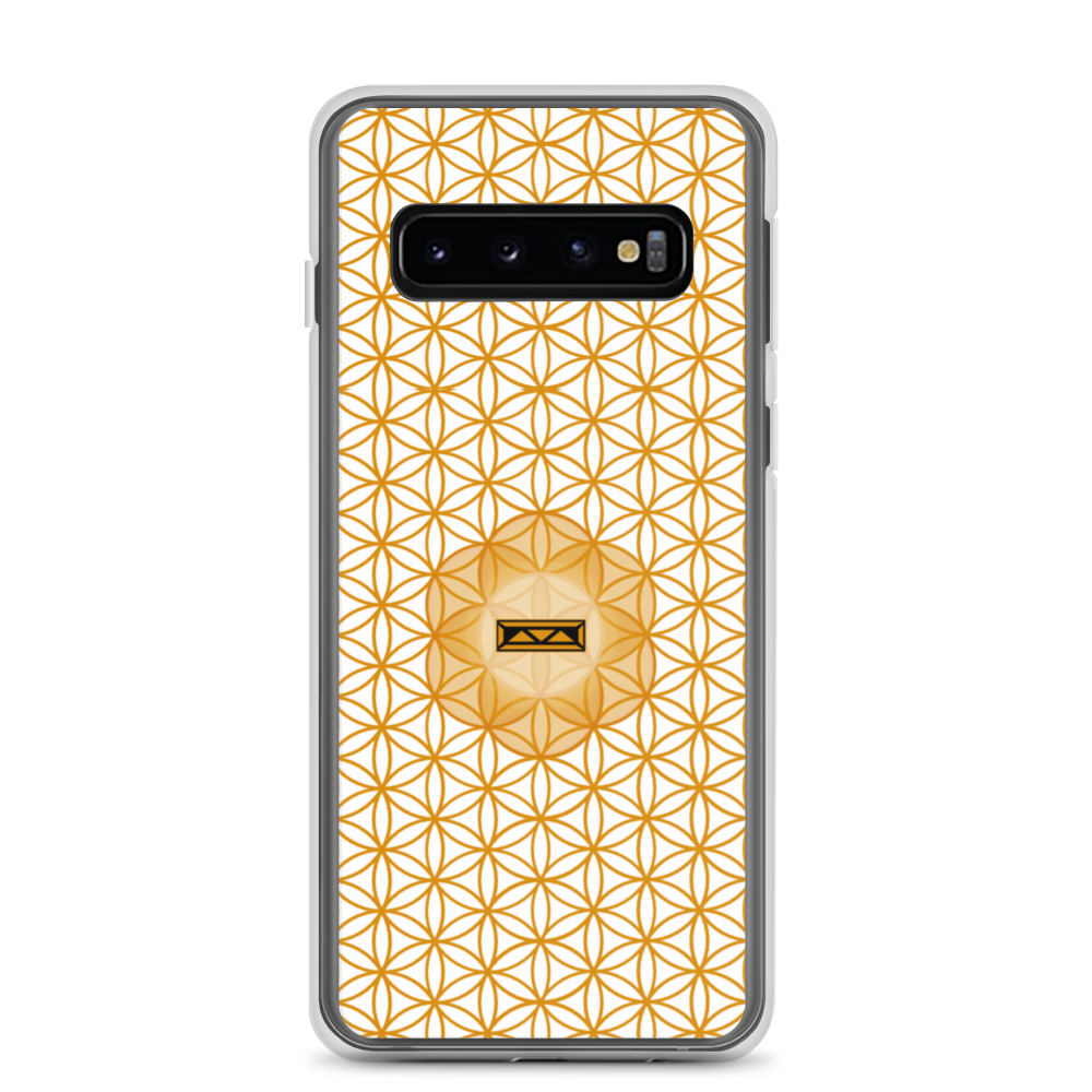 TRILLYYON - White & Gold - Flower Of Life Samsung Case