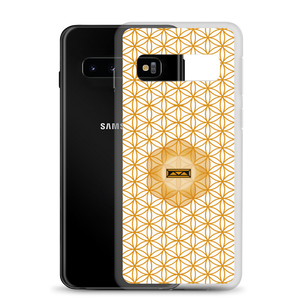TRILLYYON - White & Gold - Flower Of Life Samsung Case