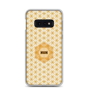 TRILLYYON - White & Gold - Flower Of Life Samsung Case