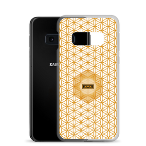 TRILLYYON - White & Gold - Flower Of Life Samsung Case